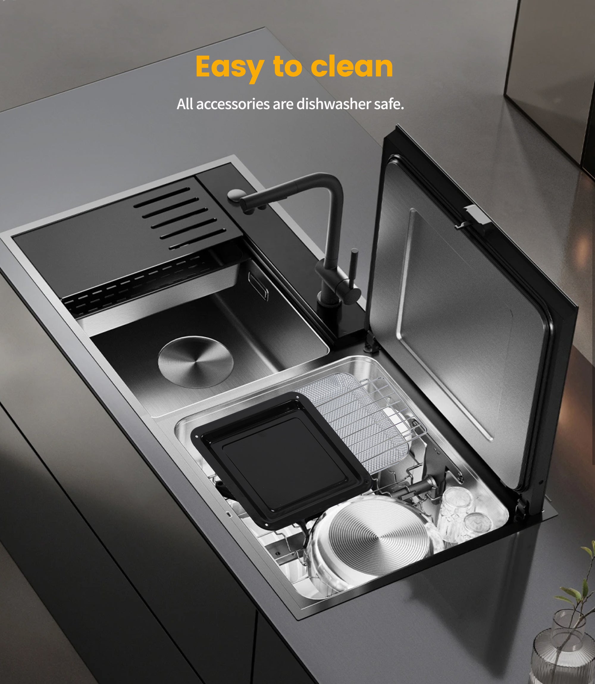 Heißluftfritteuse 7L mit Sichtfenster & Touchscreen – Airfryer mit 10 Programmen, Aufheizfunktion, Innenbeleuchtung | Frittieren ohne Fett | BPA- & PFAS-frei