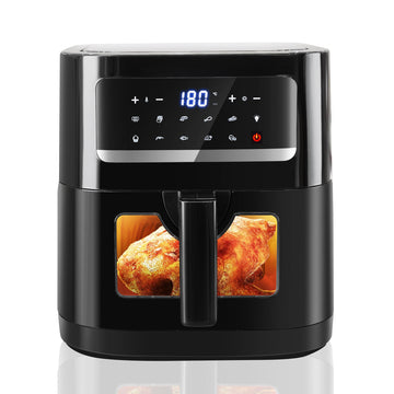 Heißluftfritteuse 7L mit Sichtfenster & Touchscreen – Airfryer mit 10 Programmen, Aufheizfunktion, Innenbeleuchtung | Frittieren ohne Fett | BPA- & PFAS-frei
