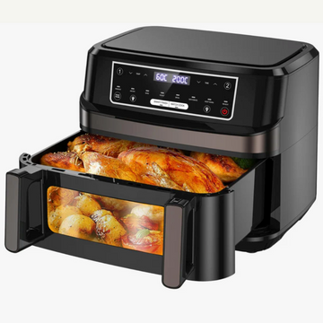 Flexi-Airfryer 12L XXL – Anpassbare Einzel- & Doppelkammer für jede Gelegenheit